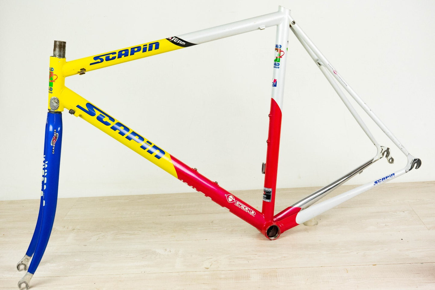SCAPIN KS PRO VINTAGE FRAME 52 53 ROAD BIKE STEEL TEAM COLUMBUS NEMO CARBON LOOK