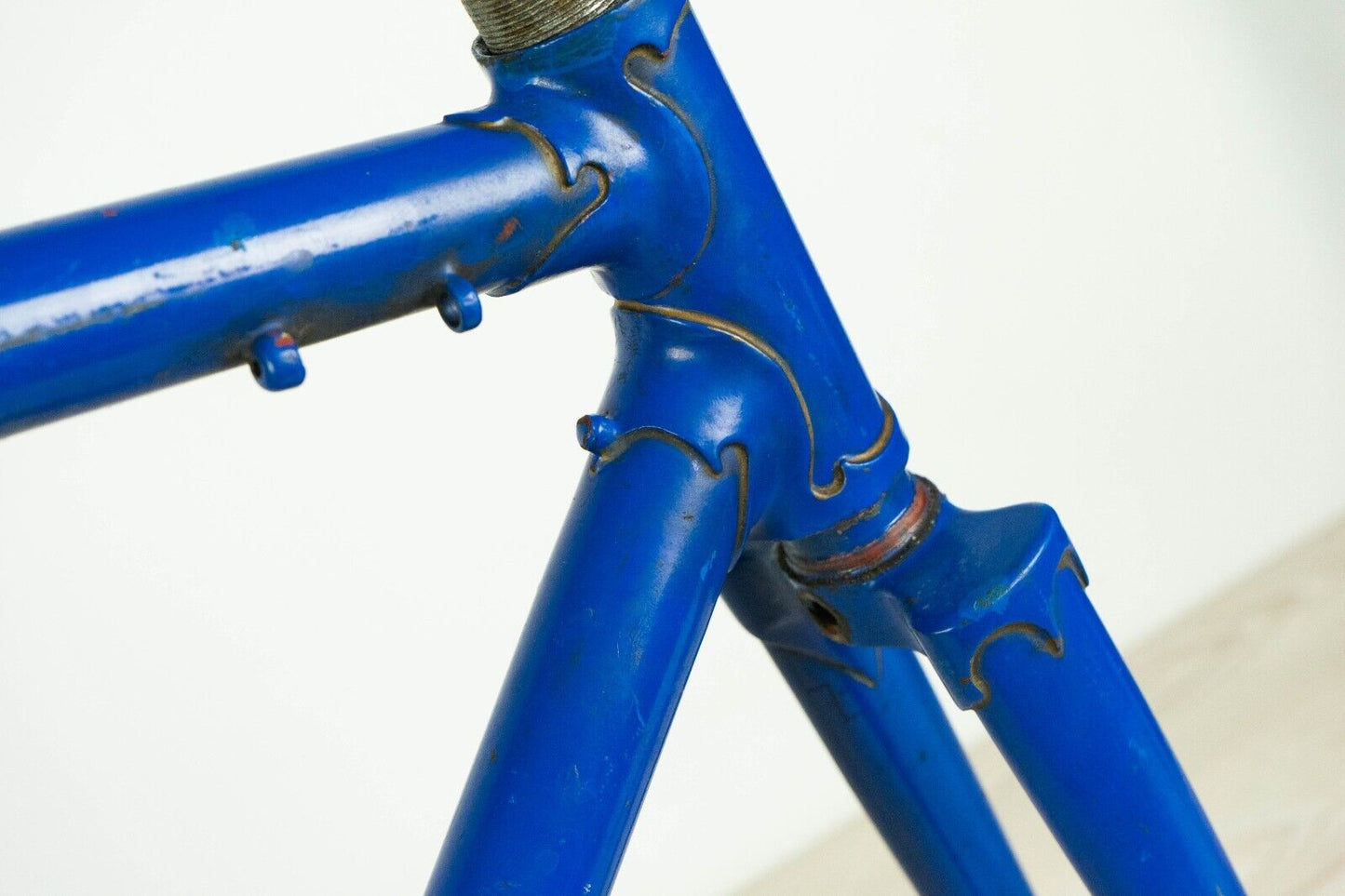 VINTAGE FRENCH 52 STEEL FRAME SET 60S OLD ROAD BIKE BICYCLE SPORT 50S BLUE SMALL