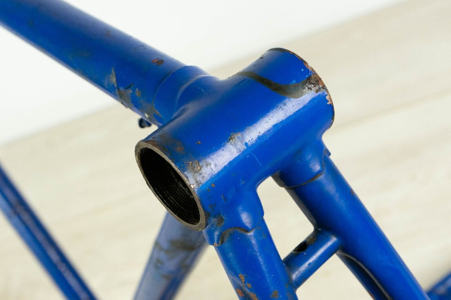 VINTAGE FRENCH 52 STEEL FRAME SET 60S OLD ROAD BIKE BICYCLE SPORT 50S BLUE SMALL