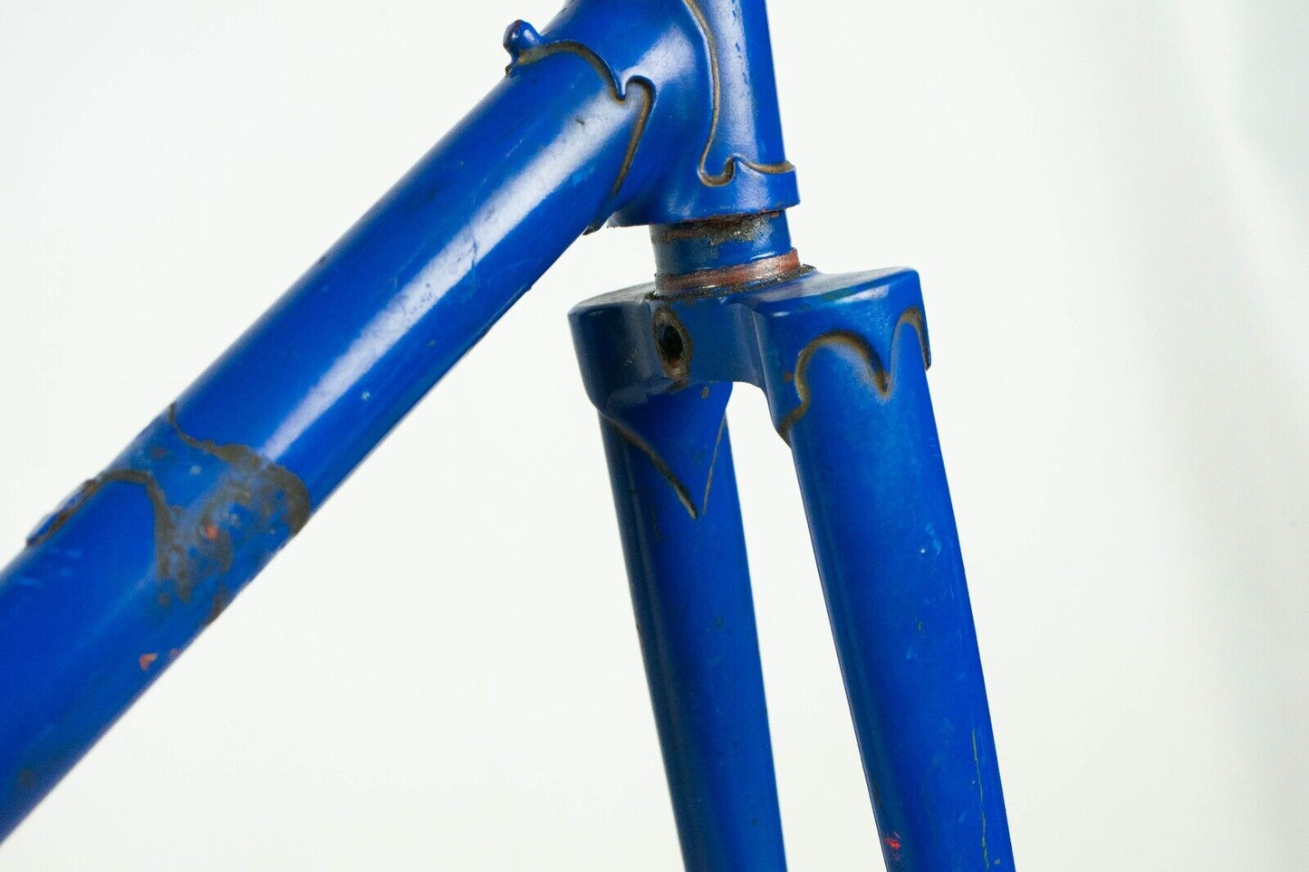 VINTAGE FRENCH 52 STEEL FRAME SET 60S OLD ROAD BIKE BICYCLE SPORT 50S BLUE SMALL