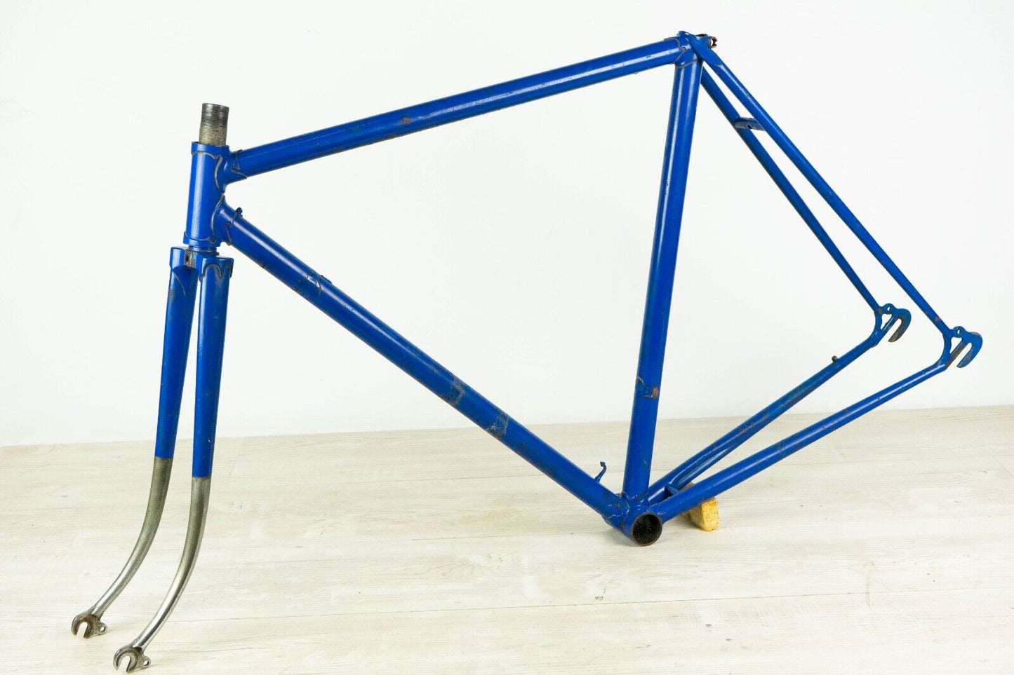 VINTAGE FRENCH 52 STEEL FRAME SET 60S OLD ROAD BIKE BICYCLE SPORT 50S BLUE SMALL