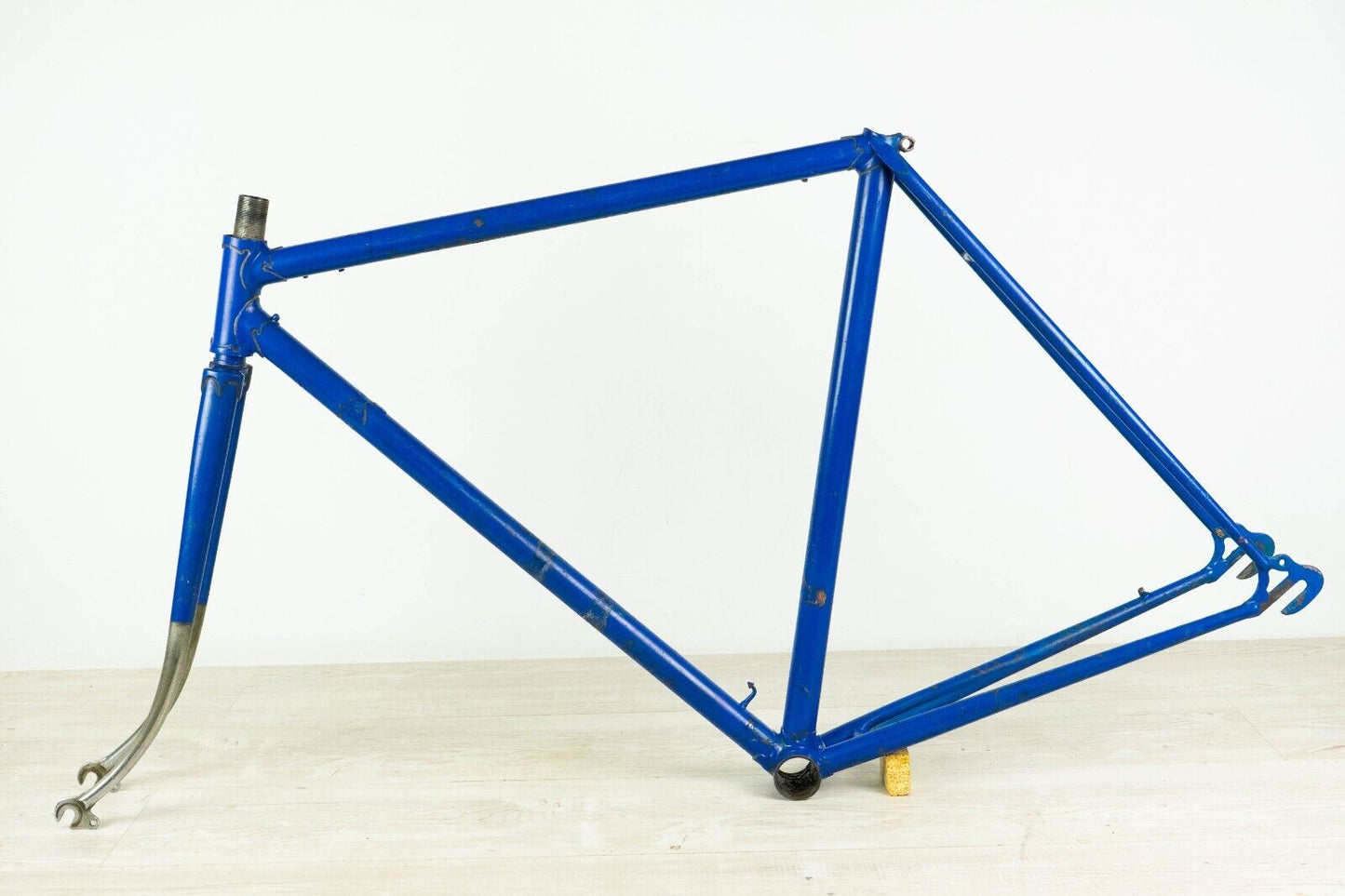 VINTAGE FRENCH 52 STEEL FRAME SET 60S OLD ROAD BIKE BICYCLE SPORT 50S BLUE SMALL