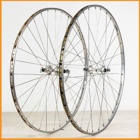 CAMPAGNOLO RECORD NISI WHEELS 700c 28" TUBULAR ROAD BIKE VINTAGE 60s 70s CLASSIC