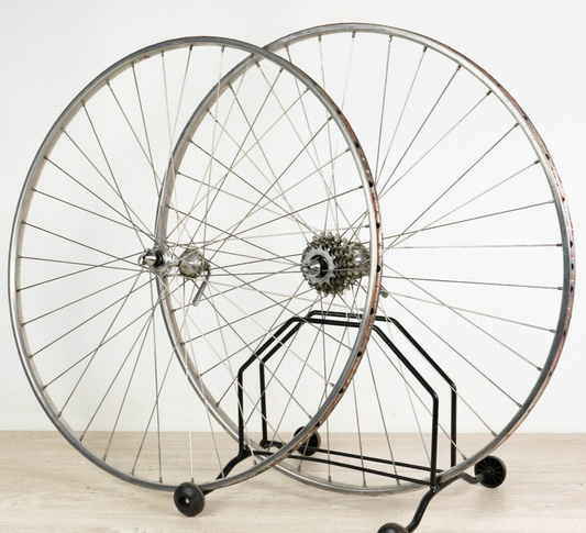 CAMPAGNOLO RECORD NISI WHEELS 700c 28" TUBULAR ROAD BIKE VINTAGE 70S 80S OLD