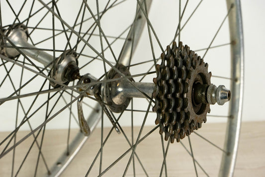 CAMPAGNOLO NUOVO GRAN SPORT WHEELS 24" NISI MILLED TUBULAR ROAD BIKE VINTAGE OLD