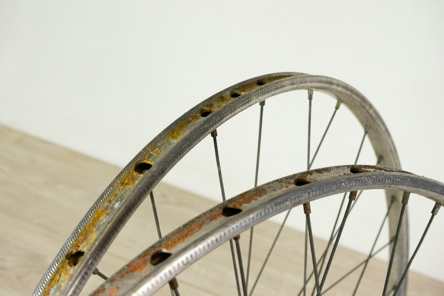 CAMPAGNOLO NUOVO GRAN SPORT WHEELS 24" NISI MILLED TUBULAR ROAD BIKE VINTAGE OLD