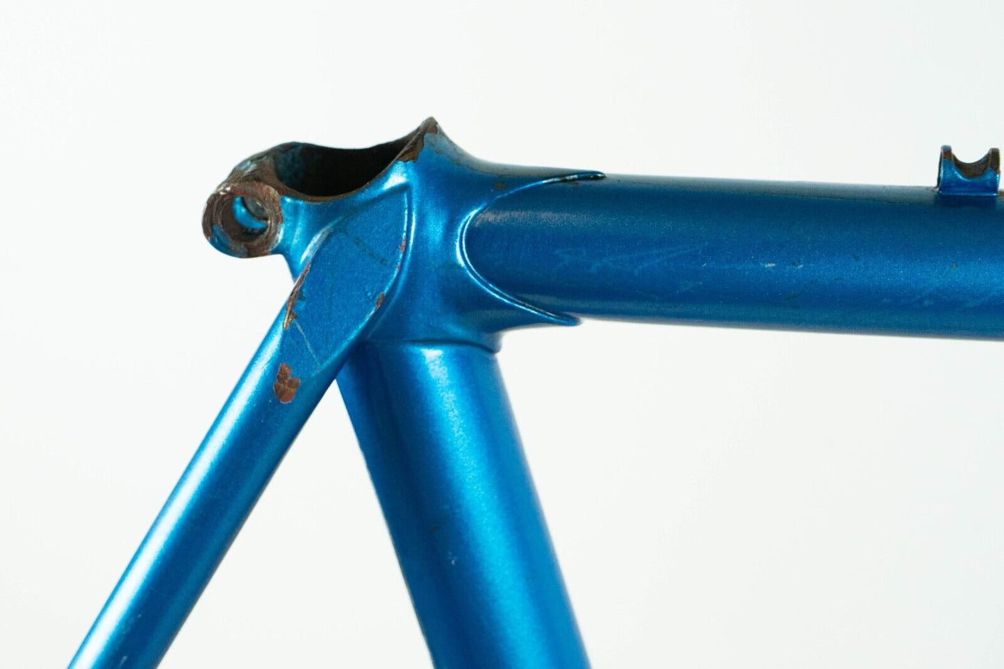 VOLTA VINTAGE FRAME SET 55 56  STEEL ROAD BIKE CAMPAGNOLO BLUE OLD REYNOLDS 70S