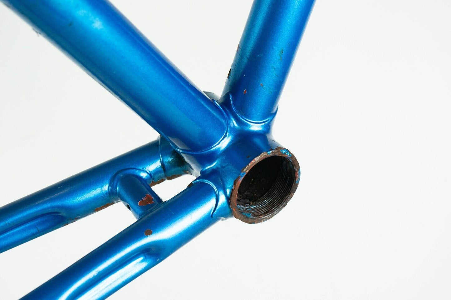 VOLTA VINTAGE FRAME SET 55 56  STEEL ROAD BIKE CAMPAGNOLO BLUE OLD REYNOLDS 70S